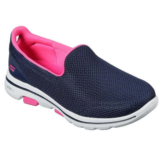 Zapatillas Para Caminar Skechers Mujer - GOwalk 5 Azul Marino YMBIE3817